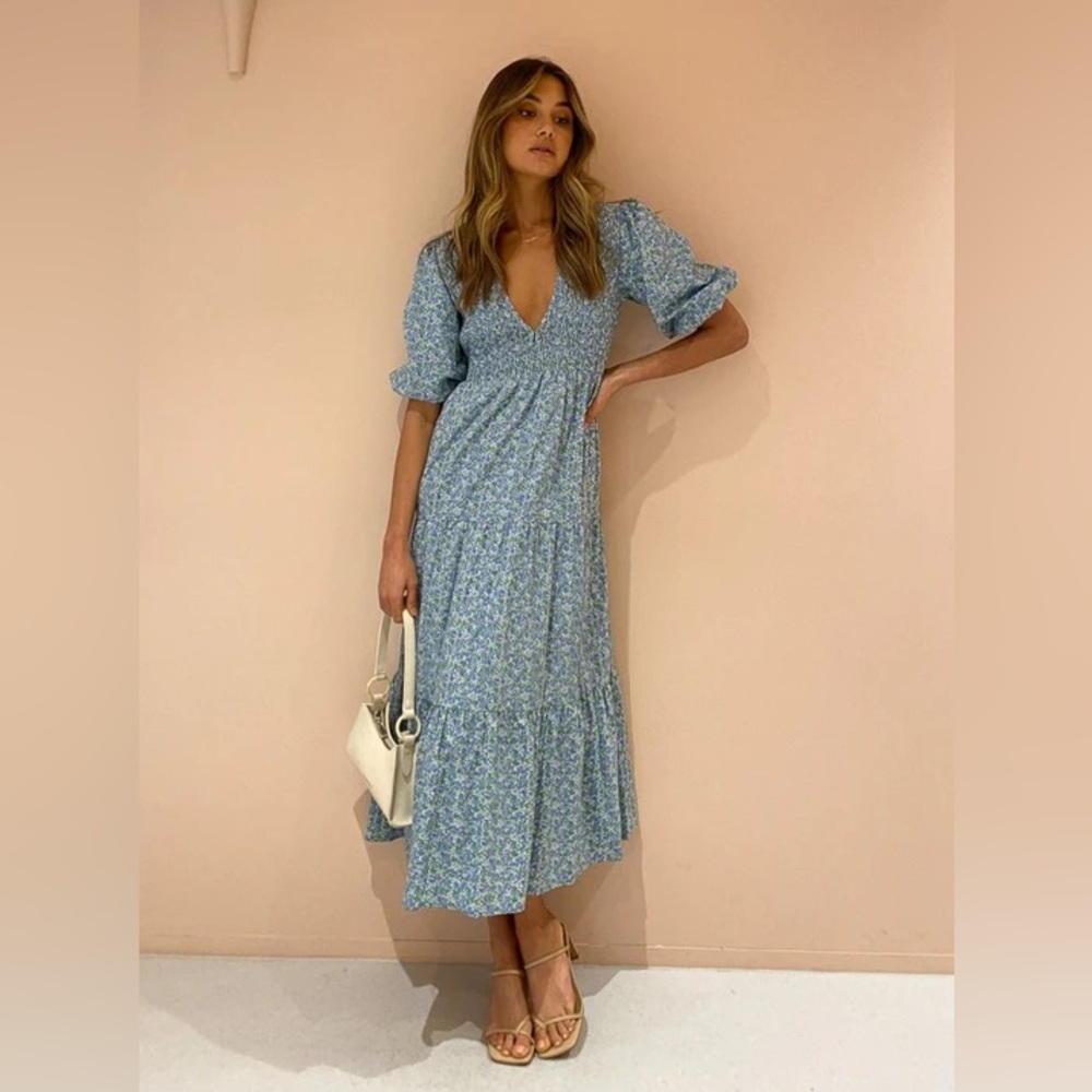 Faithfull The Brand Renata Midi Dress In La Guardia Floral - New with Tags - Picture 2 of 13